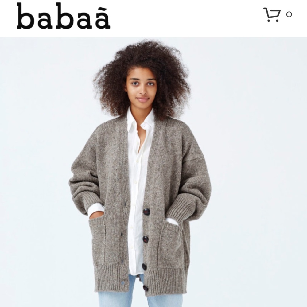 Babaa No. 17 coat cardigan in dark mist